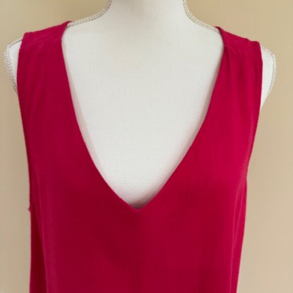 Forcynthia Fushia Linen Sleeveless Dress Sz XL - Picture 2 of 9